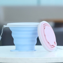 Silicone Telescopic Cup, Travel Transparent Portable Cheap Folding Cup Set, Silicone Retractable Cup